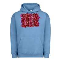 Pigment Pebble Blue pink leopard background Urban Hoodie - RanaPortraitStore
