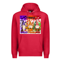 Cardinal happy hallothanksmas gnomies Premium Hoodie - MaliasSmallBusiness