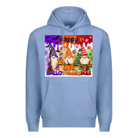 Colony Blue happy hallothanksmas gnomies Premium Hoodie - MaliasSmallBusiness