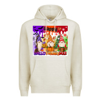 Oatmeal Heather happy hallothanksmas gnomies Premium Hoodie - MaliasSmallBusiness