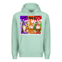 Seafoam happy hallothanksmas gnomies Premium Hoodie - MaliasSmallBusiness