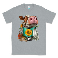 Heather Grey Simmental Cow Coffee Cup Classic Tee - FaDigitalArtStudio