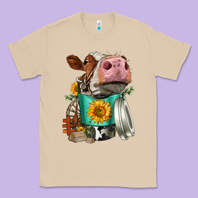 Simmental Cow Coffee Cup Classic Tee Designed By Fadigitalartstudio