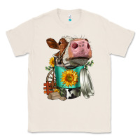 Natural Simmental Cow Coffee Cup Classic Tee - FaDigitalArtStudio