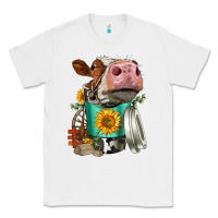White Simmental Cow Coffee Cup Classic Tee - FaDigitalArtStudio