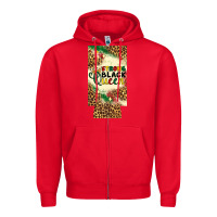 Red strong black queen 12 oz can cooler (slim) Zipper Hoodie - Artiststas