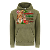 Vintage Olive gingerbread wishes and cocoa kisses Vintage Hoodie - Zillion Design Studio