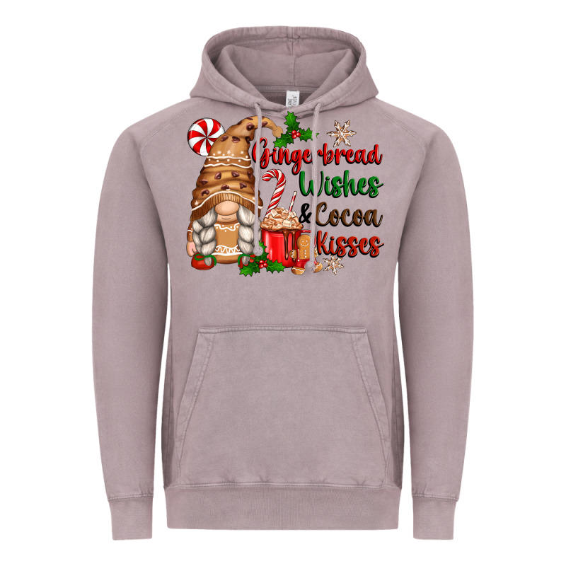Gingerbread Wishes And Cocoa Kisses Vintage Hoodie by Zillion Design Studio | Teevron
