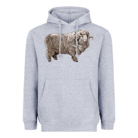 Heather Grey rambouillet sheep Heavyweight Hoodie - LillyAllenDesigns