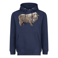 Navy rambouillet sheep Heavyweight Hoodie - LillyAllenDesigns