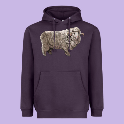 Rambouillet Sheep Heavyweight Hoodie Designed By Lillyallendesigns