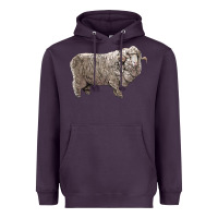 Plum rambouillet sheep Heavyweight Hoodie - LillyAllenDesigns