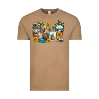 Vintage Coffee bull skull coffee cups Vintage Tee - Zillion Design Studio