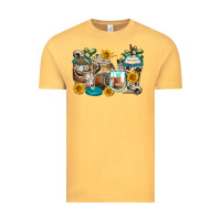 Vintage Mustard bull skull coffee cups Vintage Tee - Zillion Design Studio