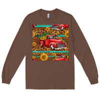 Chestnut western farm truck seamless pattern Long Sleeve Tee - HRA Design Shop
