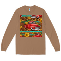 Toasted Coconut western farm truck seamless pattern Long Sleeve Tee - HRA Design Shop