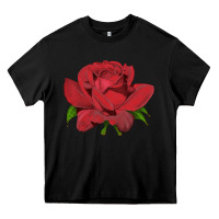 Black Oklahoma Rose Illustrations Heavy Core Tee - LillyAllenDesigns