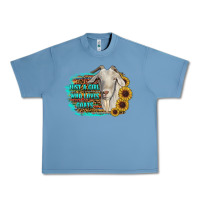 Pebble Blue just a girl who loves goats Urban Heavy Tee - RanaPortraitStore