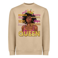 Mushroom queen afro woman Heavyweight Sweatshirt - texasbilliewilder