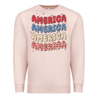 Pale Pink america Premium Sweatshirt - MaliasSmallBusiness