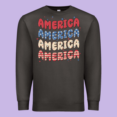America Premium Sweatshirt Designed By Maliassmallbusiness