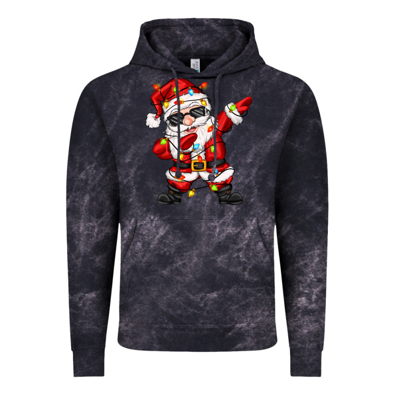 Dabbing Santa With Christmas Lights Vintage Hoodie by Zillion Design Studio | Teevron