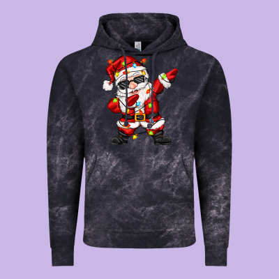 Dabbing Santa With Christmas Lights Vintage Hoodie Designed By Zillion Design Studio
