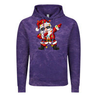 Cloud Purple dabbing santa with christmas lights Vintage Hoodie - Zillion Design Studio