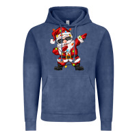 Vintage Denim dabbing santa with christmas lights Vintage Hoodie - Zillion Design Studio