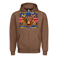 4th Of July Longhaired Cow Tumbler Zipper Hoodie | Teevron