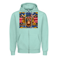 Seafoam 4th of july longhaired cow tumbler Zipper Hoodie - Jasminsmagicworld