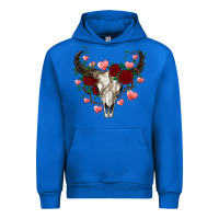 Cobalt valentines bull skull Urban Hoodie - RanaPortraitStore