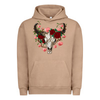 Pigment Burro valentines bull skull Urban Hoodie - RanaPortraitStore