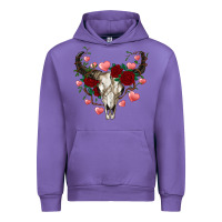 Tulip valentines bull skull Urban Hoodie - RanaPortraitStore