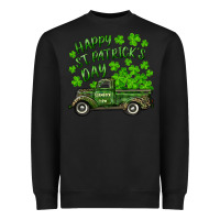 Black Happy st. patrick's day shamrock farm truck Heavyweight Sweatshirt - RanaPortraitStore