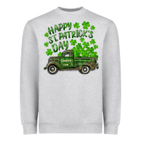Happy St. Patrick's Day Shamrock Farm Truck Heavyweight Sweatshirt | Teevron
