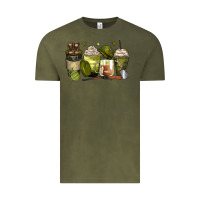 Vintage Olive army coffee cups Vintage Tee - Zillion Design Studio