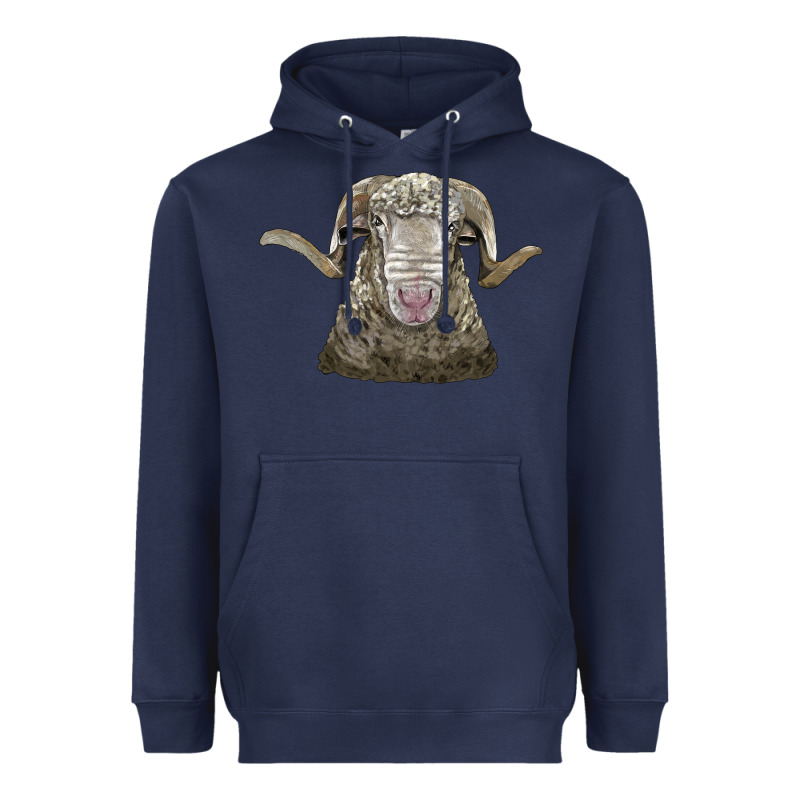 Rambouillet Sheep Head Heavyweight Hoodie by LillyAllenDesigns | Teevron