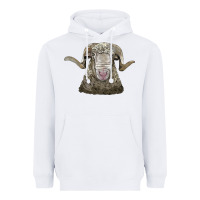 White rambouillet sheep head Heavyweight Hoodie - LillyAllenDesigns