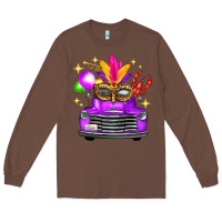 Chestnut mardi gras truck leopard mask Long Sleeve Tee - FaDigitalArtStudio