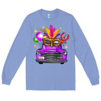 Colony Blue mardi gras truck leopard mask Long Sleeve Tee - FaDigitalArtStudio