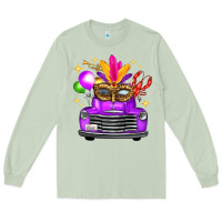 Matcha mardi gras truck leopard mask Long Sleeve Tee - FaDigitalArtStudio