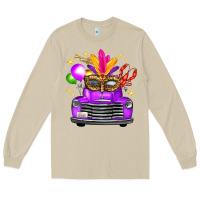 Mushroom mardi gras truck leopard mask Long Sleeve Tee - FaDigitalArtStudio