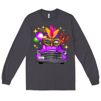 Smoke mardi gras truck leopard mask Long Sleeve Tee - FaDigitalArtStudio