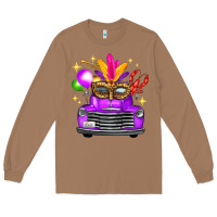Toasted Coconut mardi gras truck leopard mask Long Sleeve Tee - FaDigitalArtStudio