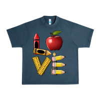 Midnight Navy love teacher Urban Heavy Tee - BarkalooDesign