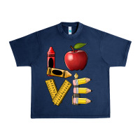 Navy love teacher Urban Heavy Tee - BarkalooDesign