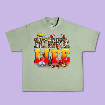 Miner Life Urban Heavy Tee Designed By Zillion Design Studio