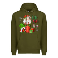 Army Green ho ho ho gnome santa coffee cup Premium Hoodie - MaliasSmallBusiness