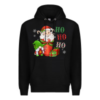 Black ho ho ho gnome santa coffee cup Premium Hoodie - MaliasSmallBusiness